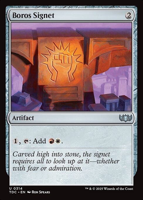 Boros Signet — TDC #314