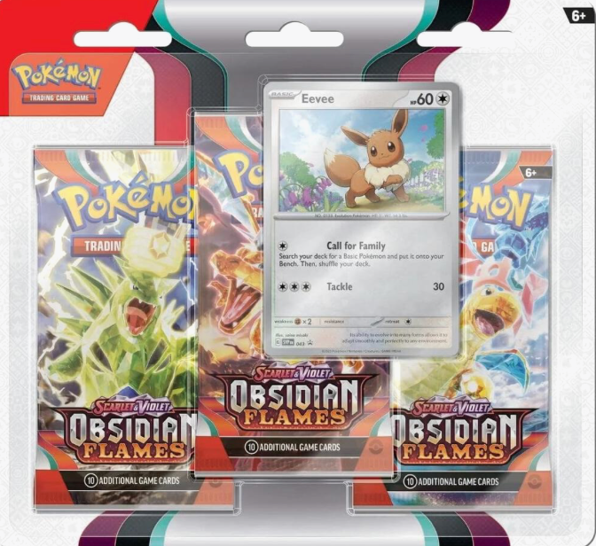 3 Pack Blister [Eevee] - Scarlet & Violet - Obsidian Flames